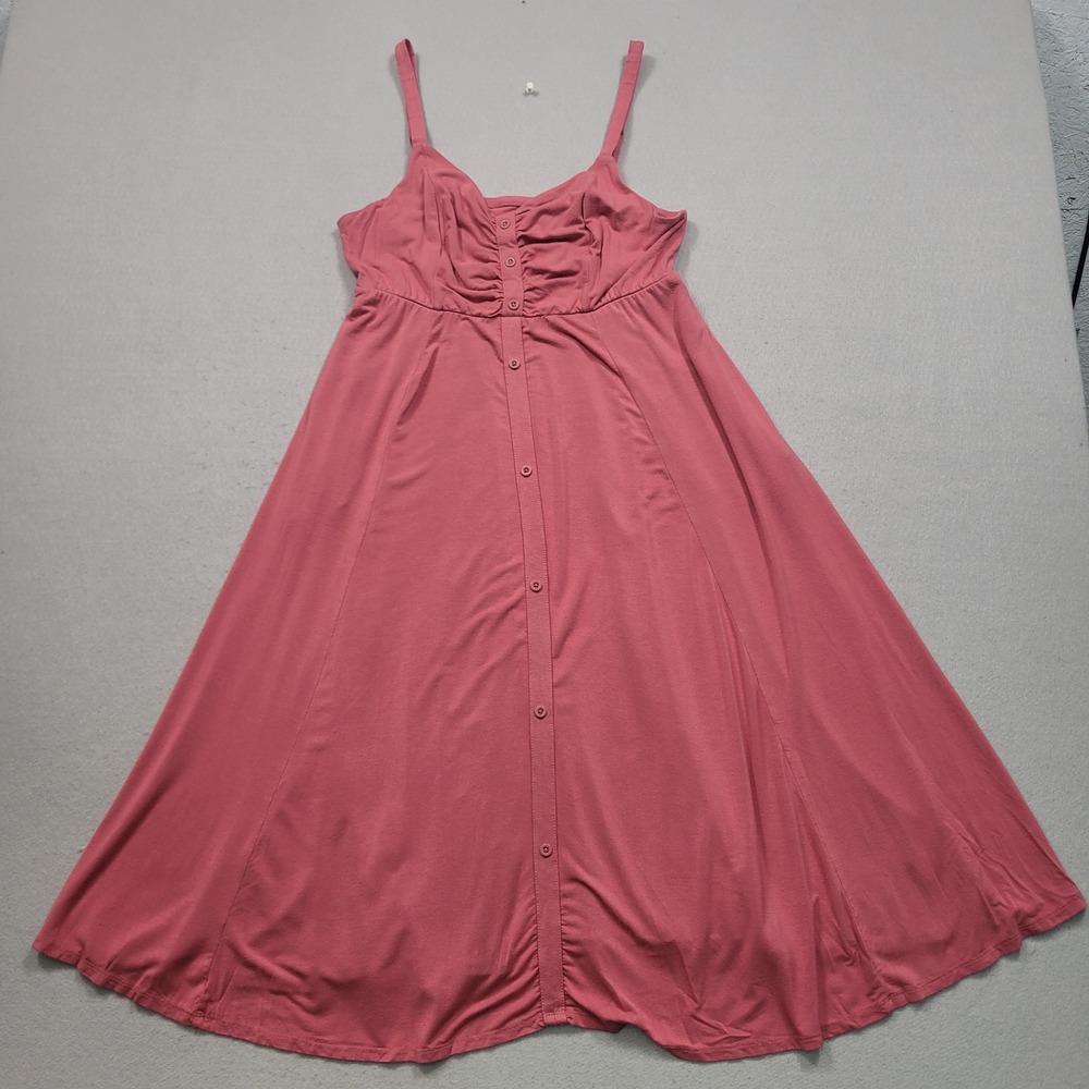 Torrid Super Soft Knit Button Front Midi Dress Rose Pink 00 17648047 - Picture 3 of 12